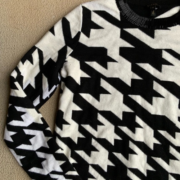ESCADA Houndstooth Knit Pullover Women’s Sweater Size Medium - Picture 4 of 16